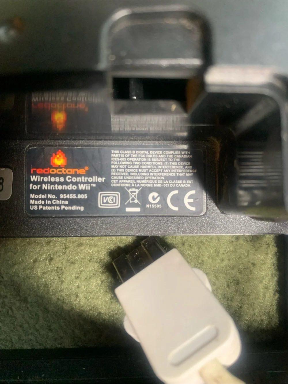RedOctane wireless controller for Nintendo Wii. Model: 95455.805. 31.5”x 10”x 4”